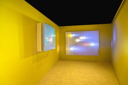 Wave Particle Duplex is an installation by British-Japanese duo Studio Swine and was installed at A/D/O, a design hub founded by MINI in Greenpoint, Brooklyn.