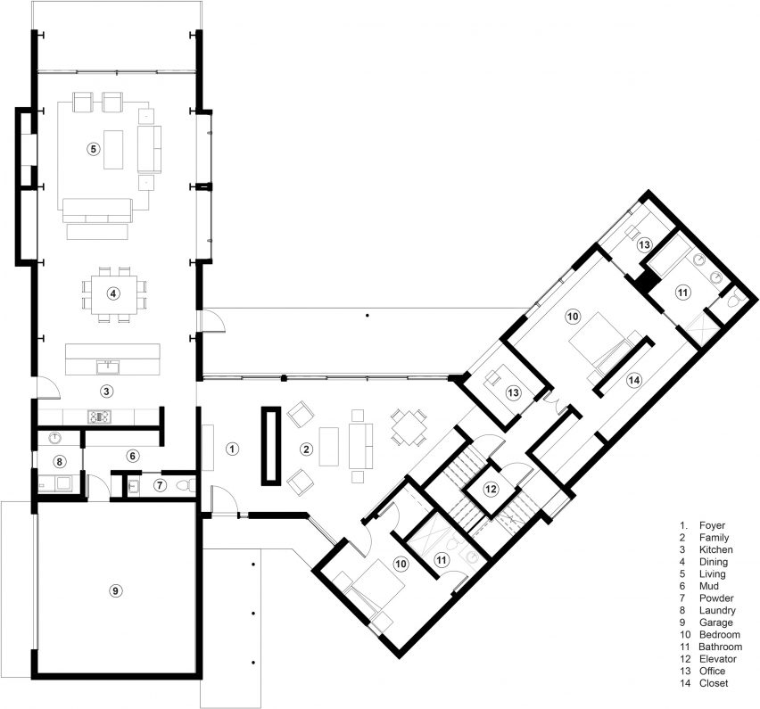 V-Plan House by Studio B