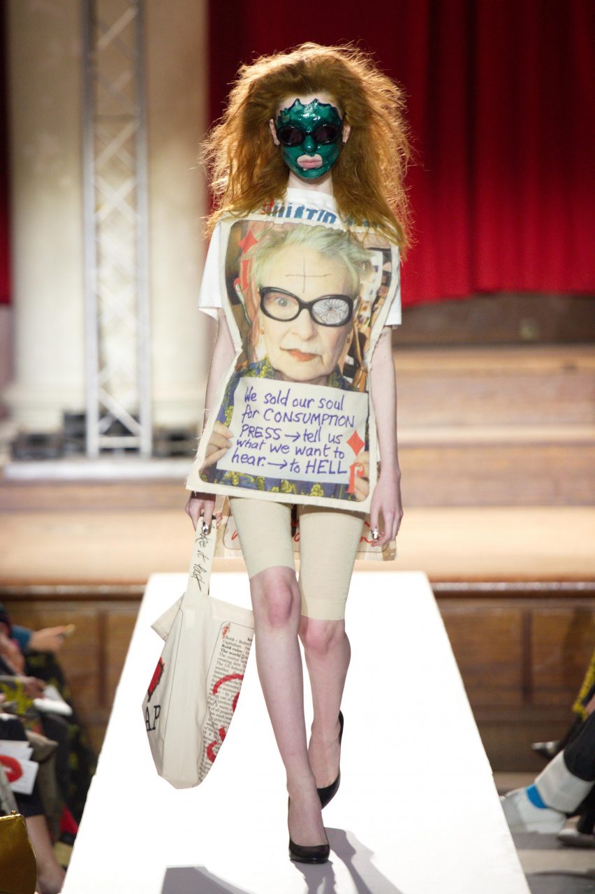 Vivienne Westwood Homo Loquax climate change fashion show A/W 2019
