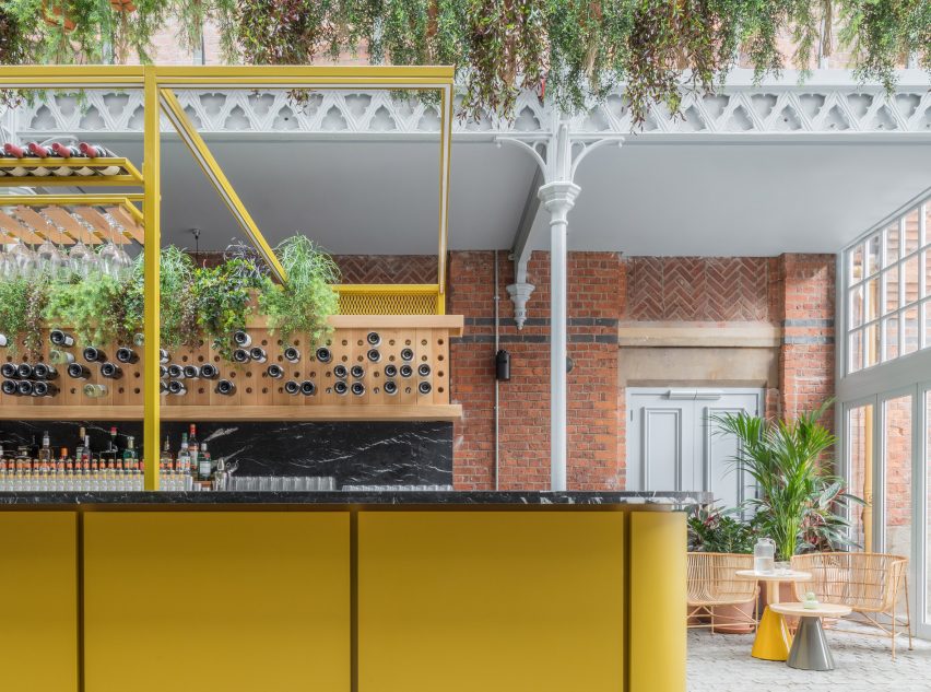 Interiors of Whitworth Locke Manchester hotel, designed by Grzywinski + Pons