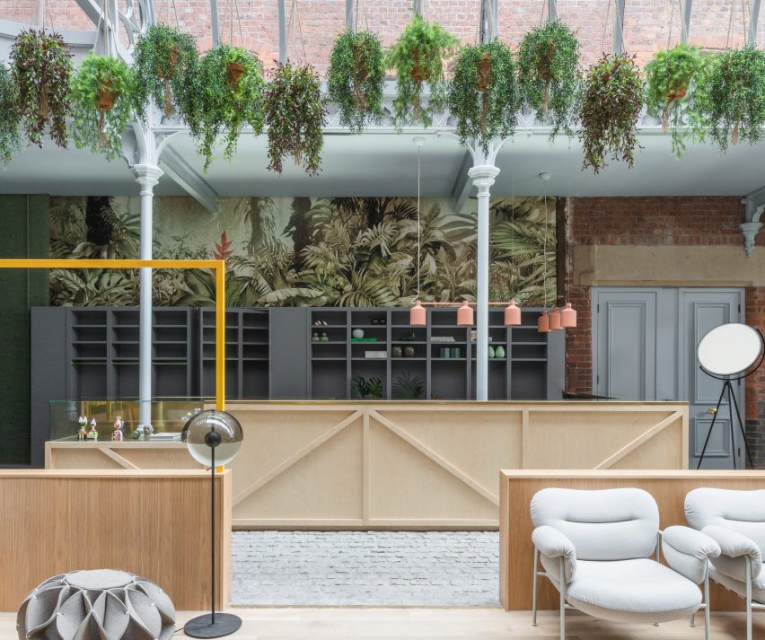 Interiors of Whitworth Locke Manchester hotel, designed by Grzywinski + Pons