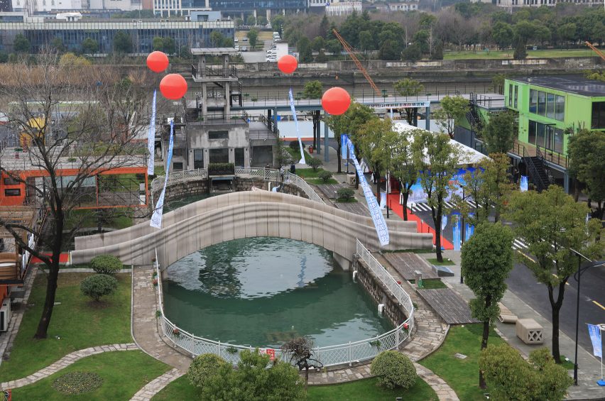 World's longest 3d-printed concrete bridge by Tsinghua University School of Architecture opens in Shanghai