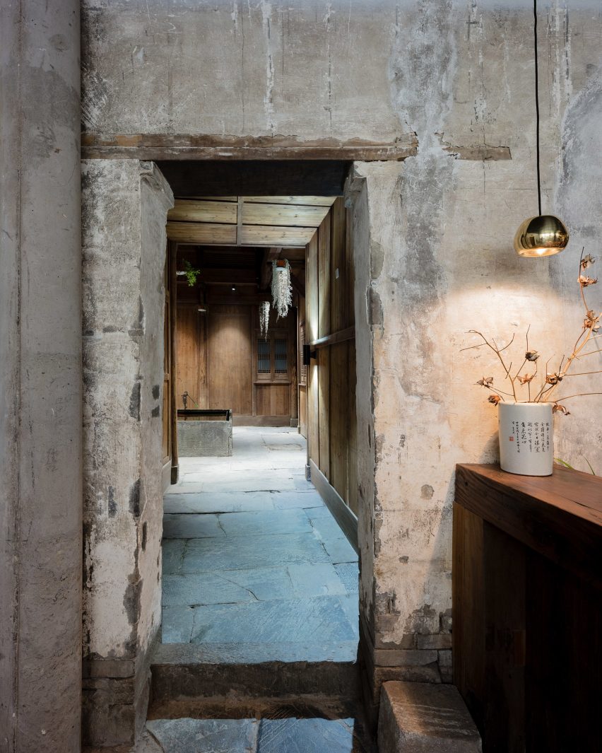 Interiors of Wuyuan Skywells hotel, designed by anySCALE Architecture Design