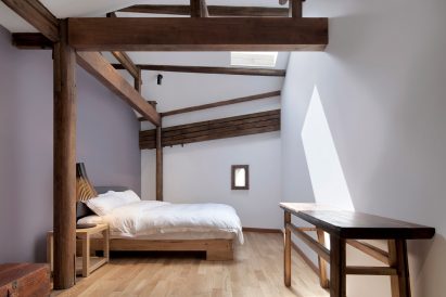 Interiors of Wuyuan Skywells hotel, designed by anySCALE Architecture Design