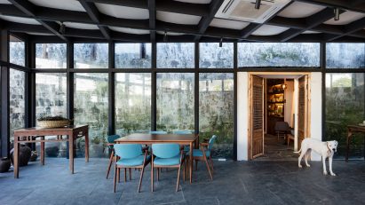 Interiors of Wuyuan Skywells hotel, designed by anySCALE Architecture Design