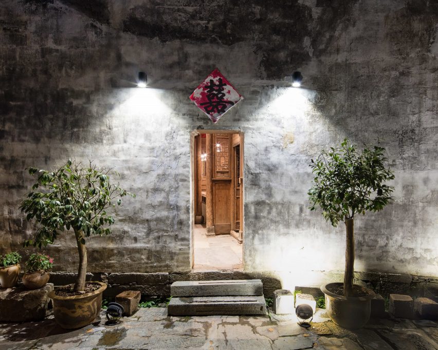Interiors of Wuyuan Skywells hotel, designed by anySCALE Architecture Design