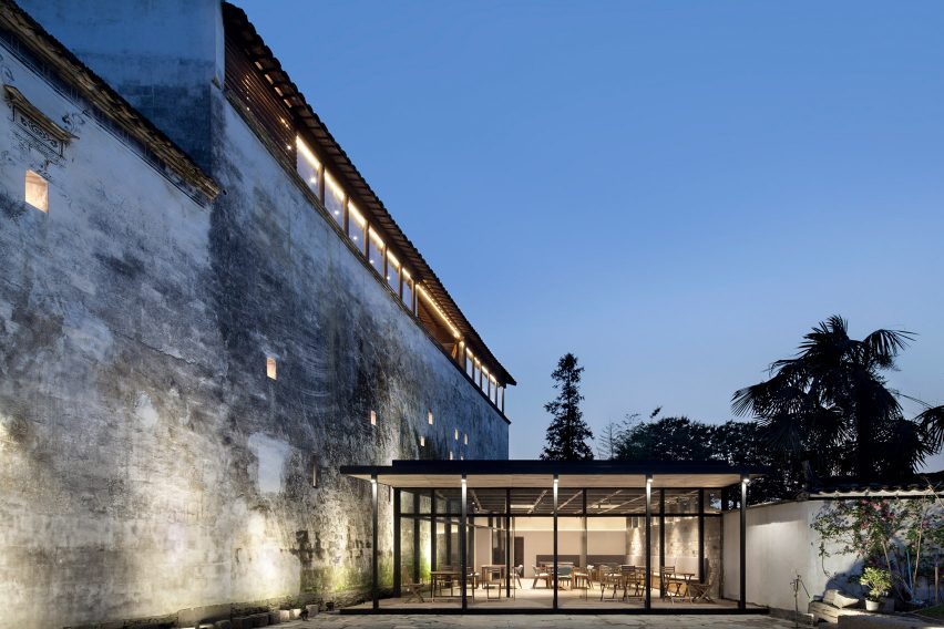 Interiors of Wuyuan Skywells hotel, designed by anySCALE Architecture Design