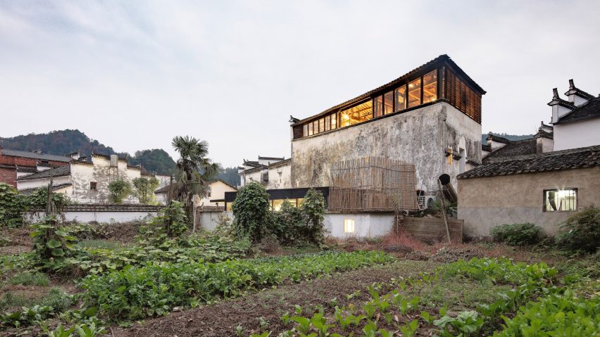Interiors of Wuyuan Skywells hotel, designed by anySCALE Architecture Design
