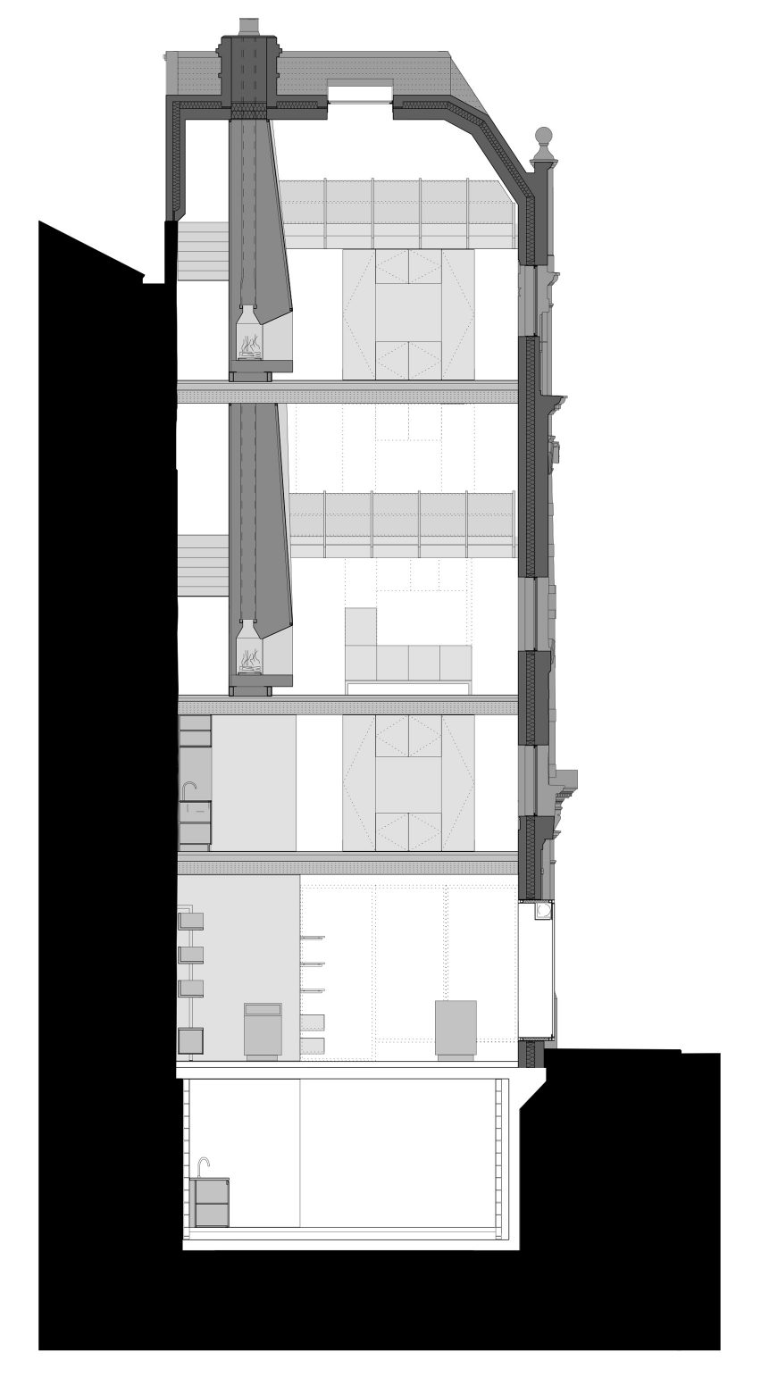 Plans of 168 Upper Street in London by Amin Taha Architects