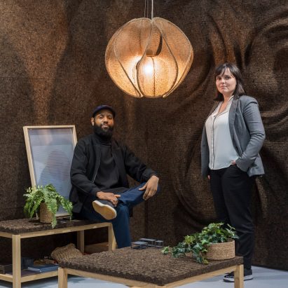 Digitalab turns cork into thread for sustainable furniture and lighting