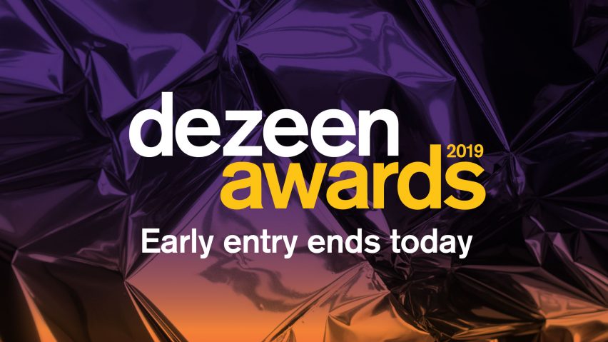 One day left to save 25 per cent on Dezeen Awards 2019 entries