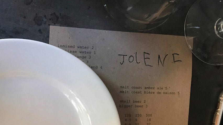 Jolene restaurant logotype Studio Frith