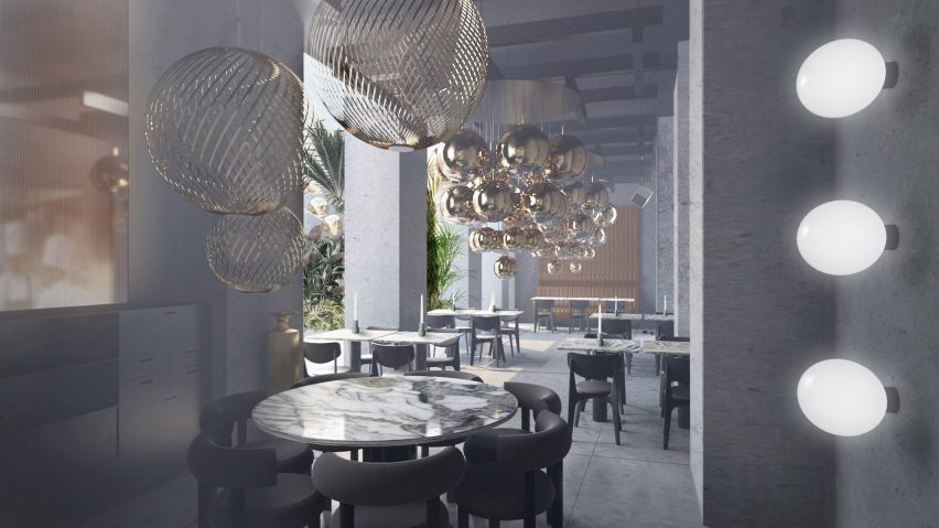 The Manzoni Tom Dixon restaurant and showroom Milan
