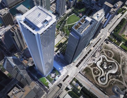 Aon Center Elevator by Solomon Cordwell Buenz