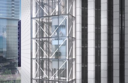 Aon Center Elevator by Solomon Cordwell Buenz