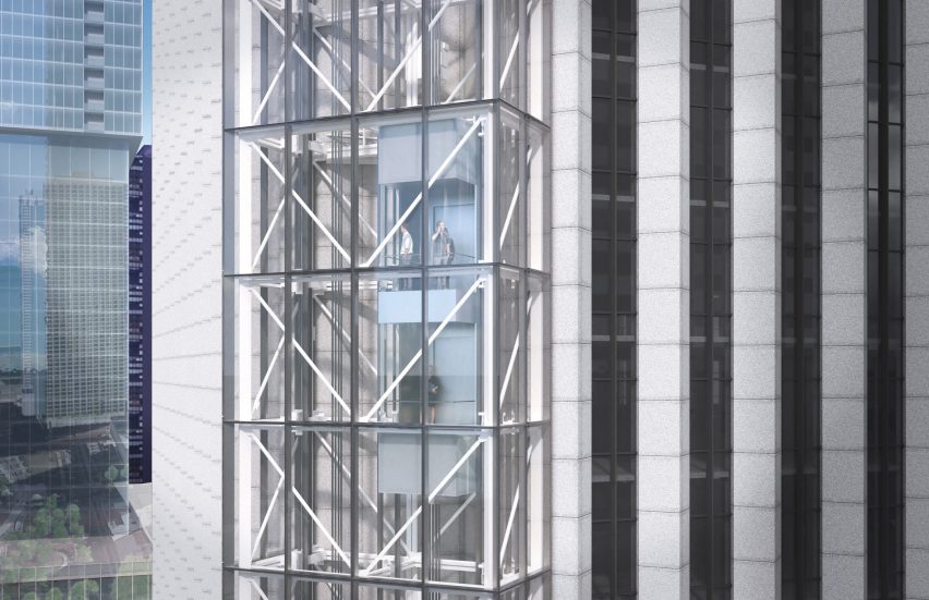 Aon Center Elevator by Solomon Cordwell Buenz
