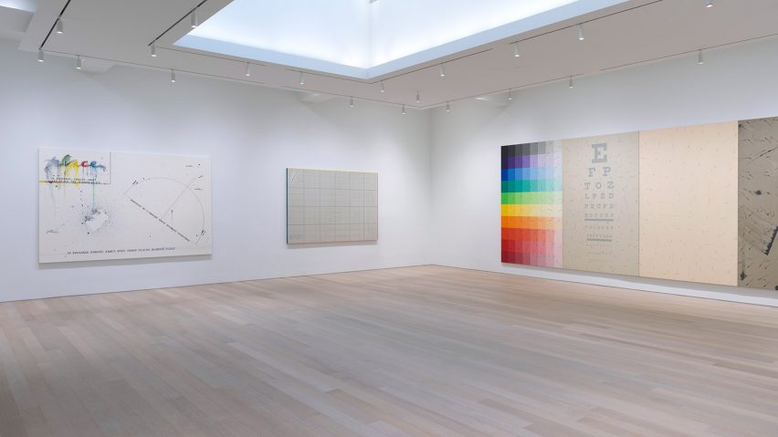 Diagrammatic paintings by Japanese architect Shusaku Arakawa go on show in New York