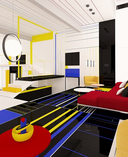 Breakfast With Mondrian apartment by Brani & Desi