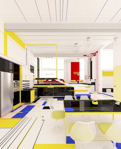 Breakfast With Mondrian apartment by Brani & Desi