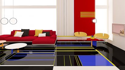 This week on Dezeen: Breakfast With Mondrian apartment