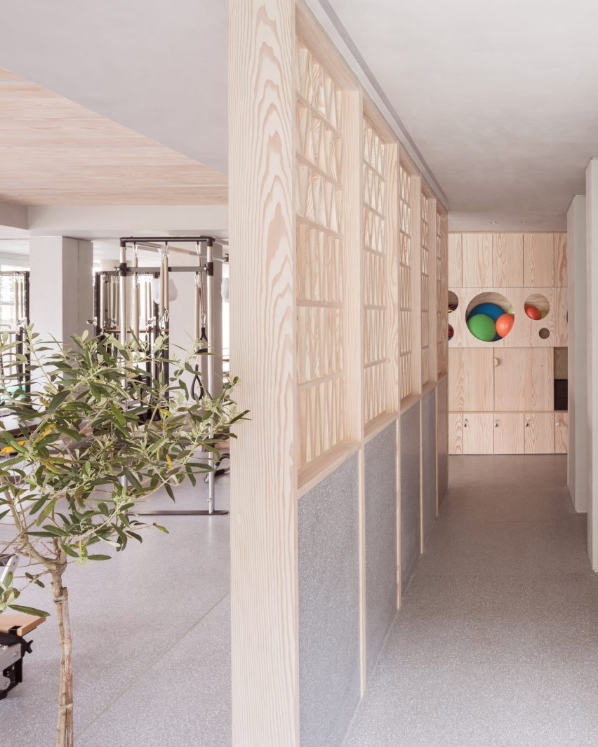 Interiors of Core Kensington pilates studio, designed by Studio Wolter Navarro