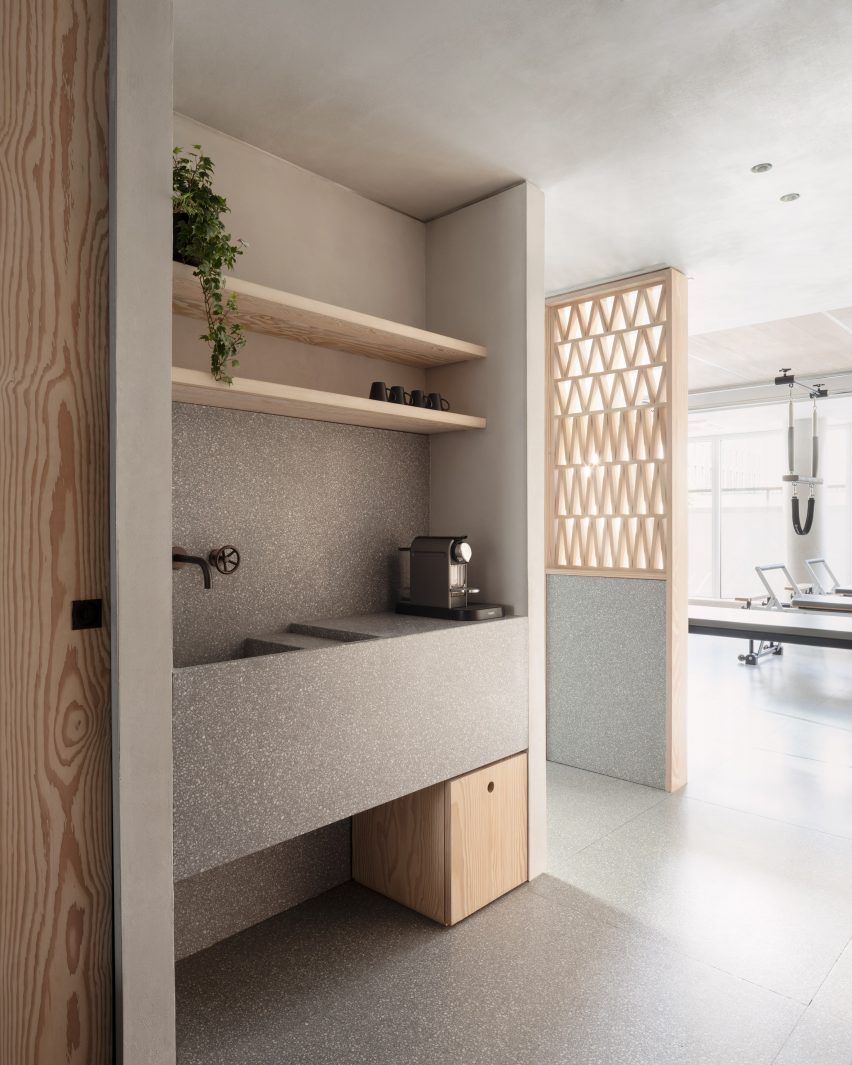 Interiors of Core Kensington pilates studio, designed by Studio Wolter Navarro
