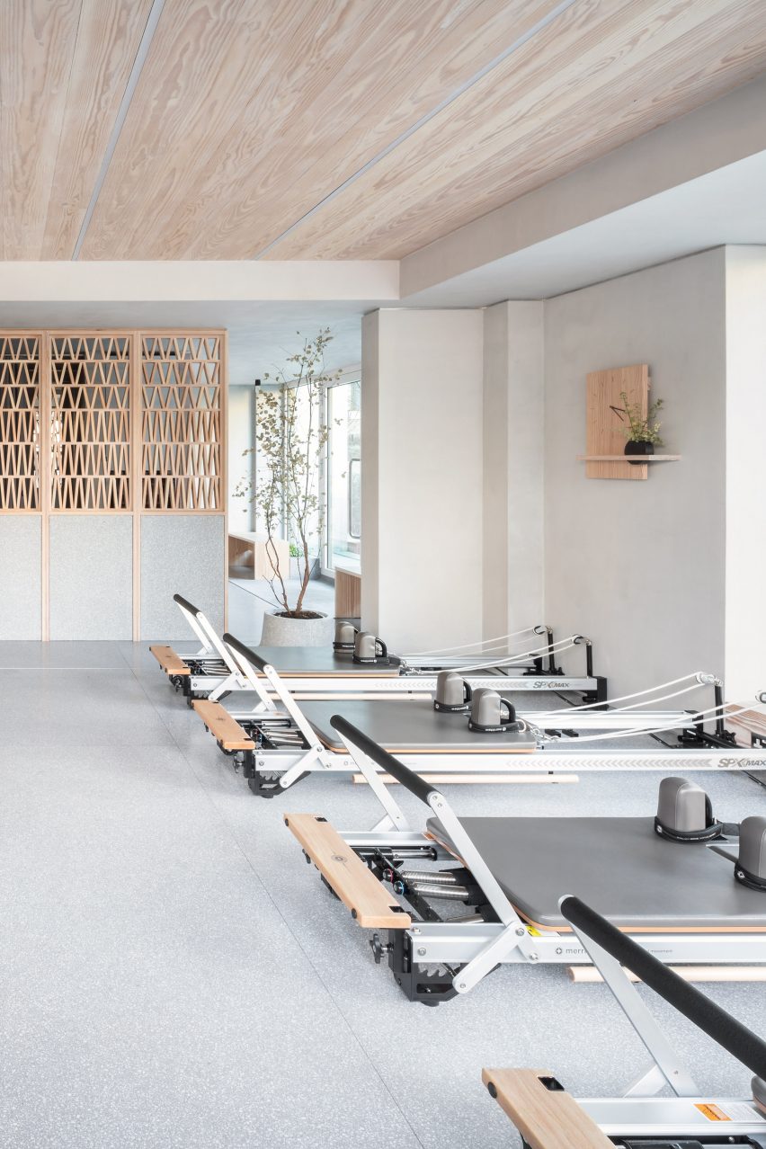 Interiors of Core Kensington pilates studio, designed by Studio Wolter Navarro