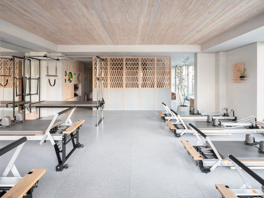 Interiors of Core Kensington pilates studio, designed by Studio Wolter Navarro