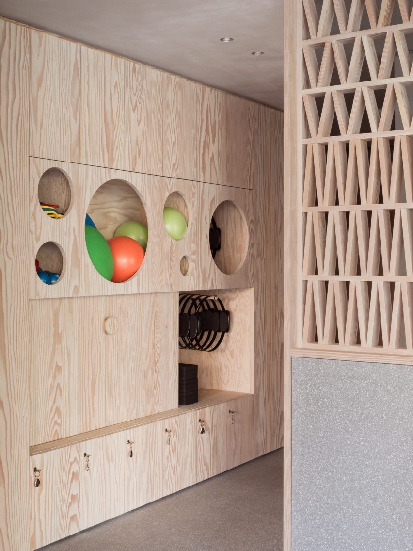 Interiors of Core Kensington pilates studio, designed by Studio Wolter Navarro