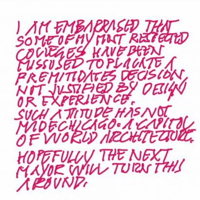 Helmut Jahn note on Chicago O'Hare airport news