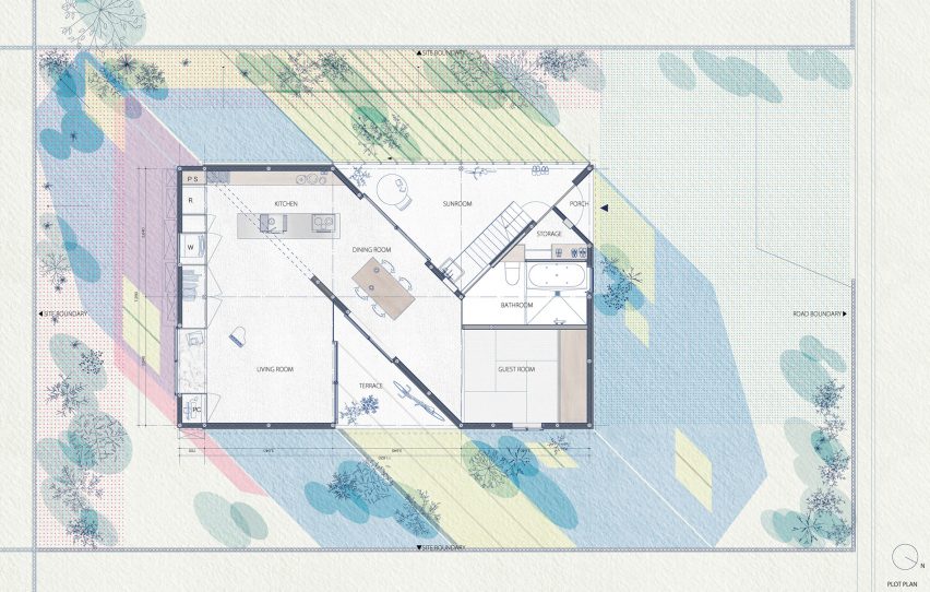 Site plan of House in Sonobe by Tato Architects