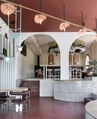 Interiors of Lofos cocktail bar designed by Ark4Lab of Architecture