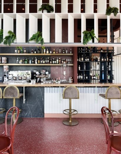 Interiors of Lofos cocktail bar designed by Ark4Lab of Architecture