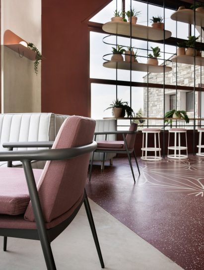 Interiors of Lofos cocktail bar designed by Ark4Lab of Architecture