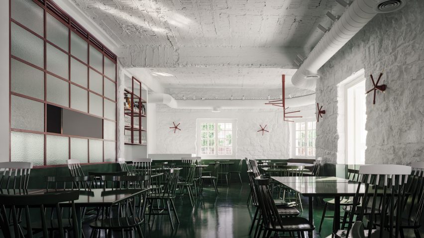 Interiors of Lollo's Atene restaurant designed by AK-A
