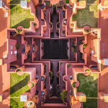 Drone photography captures Barcelona’s architectural symmetry from above