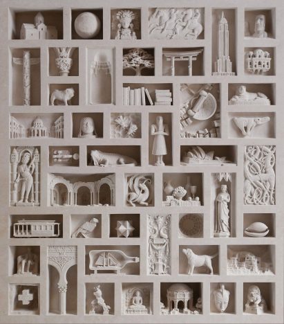 Architectural sculptures by Matthew Simmonds