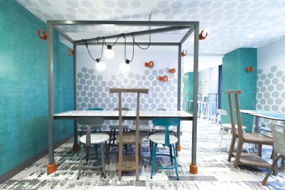Interiors of McDonald's Austerlitz designed by Paola Navone
