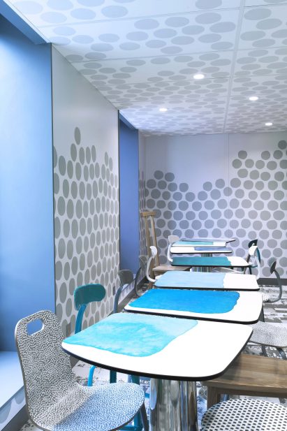 Interiors of McDonald's Austerlitz designed by Paola Navone
