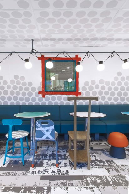 Interiors of McDonald's Austerlitz designed by Paola Navone