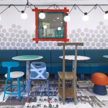 Interiors of McDonald's Austerlitz designed by Paola Navone