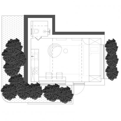 Micro apartment and micro home floor plans