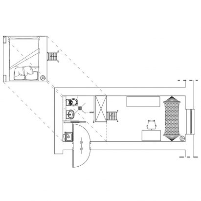 Micro apartment and micro home floor plans