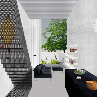 Narrow House by Only If Architecture was designed as a prototype for building on small plots