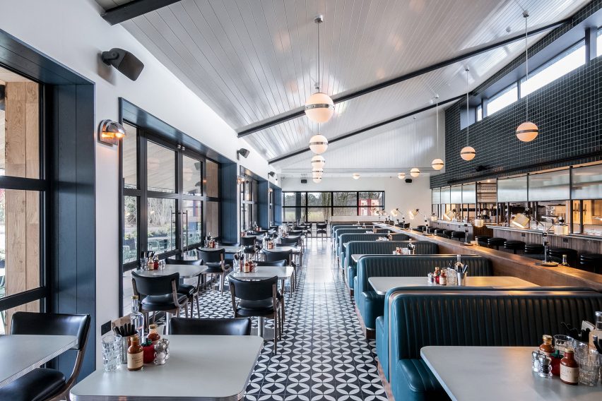 Interiors of Mollie's Motel and Diner