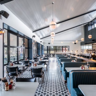 Interiors of Mollie's Motel and Diner by Soho House