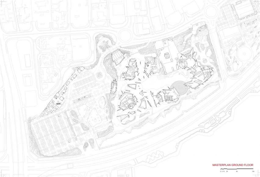Ground floor plan of National Museum of Qatar in Doha by Ateliers Jean Nouvel