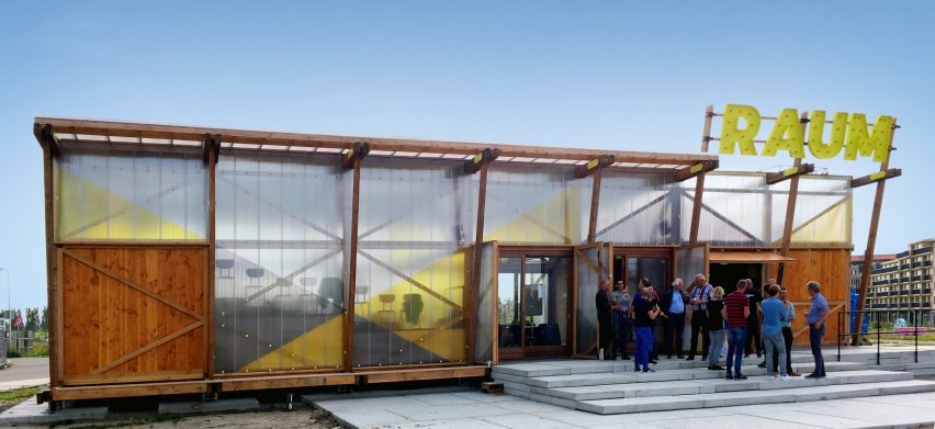 RAUM temporary restaurant pavilion by Overtreders W in Utrecht