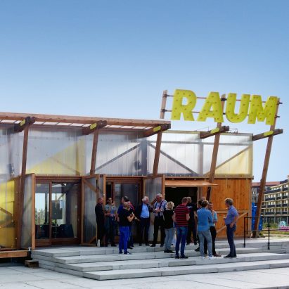 RAUM temporary restaurant pavilion by Overtreders W in Utrecht