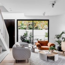 Interiors of Pine Ave townhouses by Cera Stribley Architects and The Stella Collective